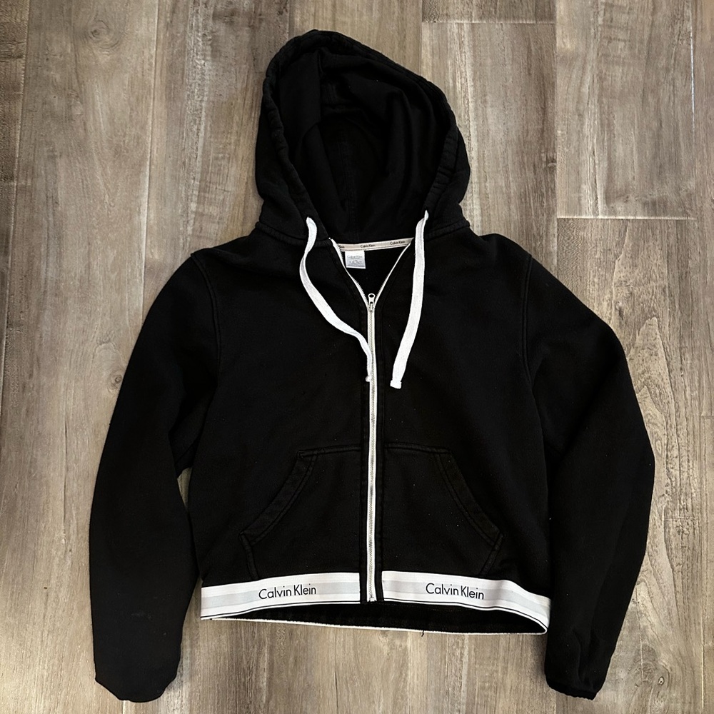 Calvin Klein Black and White Hoodie